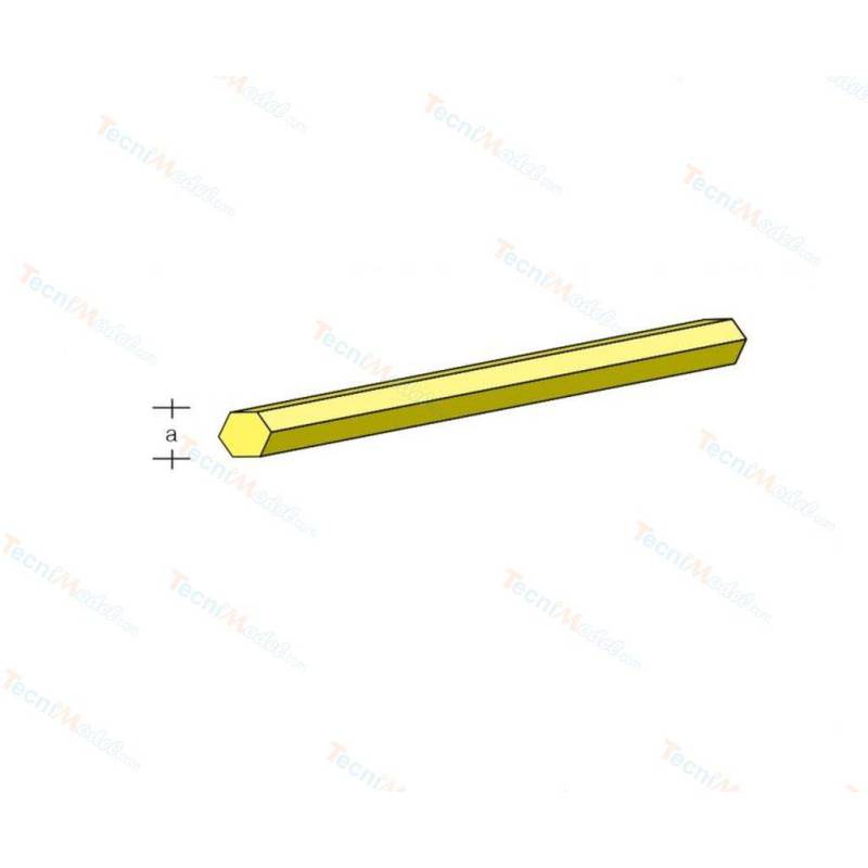 Sachet de 5 Profilés Hexagonaux Laiton 330x5.5mm AeroNaut 7714/49