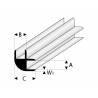 1 Profilé de raccordement d'angle 1x1000 mm rb449-51