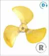 Hélice tripale laiton Ø30mm M3 gamme 160 type C Raboesch Droite rb160-01