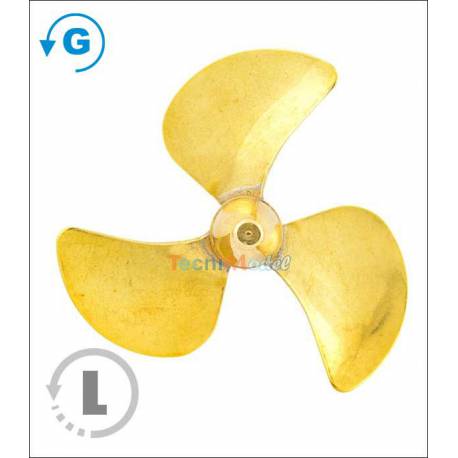 Hélice tripale laiton Ø30mm M3 gamme 160 type C Raboesch Gauche rb160-02