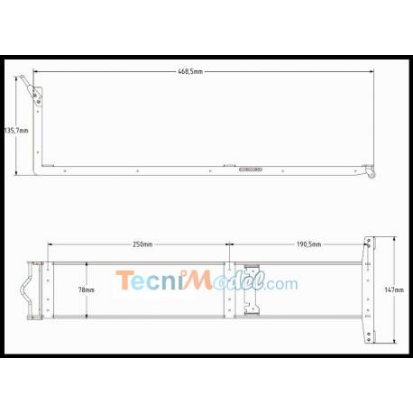 Châssis pour benne ou plateau pour bras polybenne Lesu pour camion rc. - SCALE-PARTS SP-03-04-035