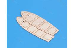 2 Wooden interiors for 95mm canoe Billing Boats