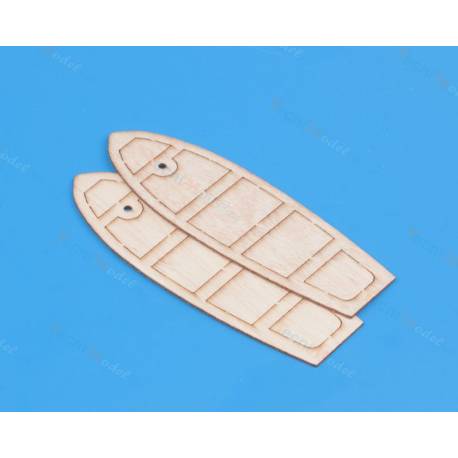 2 Intérieurs en bois pour canot 95mm Billing Boats