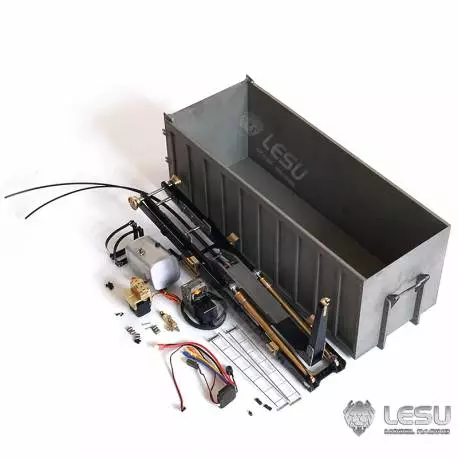 Système Multibenne hydraulique LESU avec benne haute pour camion rc 4 essieux 1/14 - Réf : LS20160901-HD
