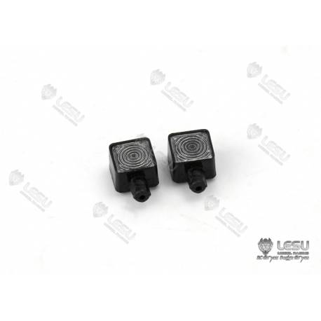 Paire de projecteurs carrés 8x8mm 1/14 avec led CMS - LESU S-1231-A