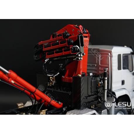 Grue hydraulique auxiliaire LESU en kit pour camions radiocommandés au 1/14 - LESU LS-A0014