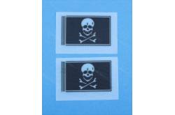 2 Pavillons de pirate "Jolly Roger" 30x20mm