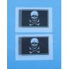 2 Pavillons de pirate "Jolly Roger" 30x20mm