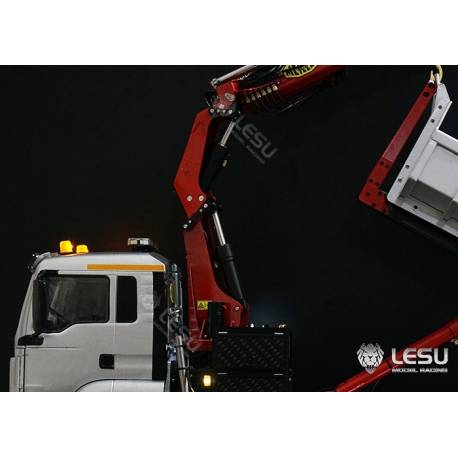 Grue hydraulique auxiliaire LESU en kit pour camions radiocommandés au 1/14 - LESU LS-A0014