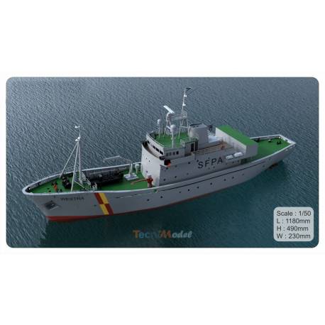 Scottish FPV fisheries surveillance vessel WESTRA 1/50 all-wood kit