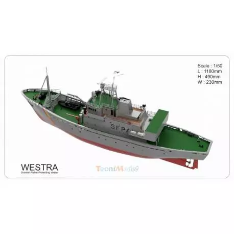 1/50 FPV WESTRA Navire Ecossais de surveillance des pêches.