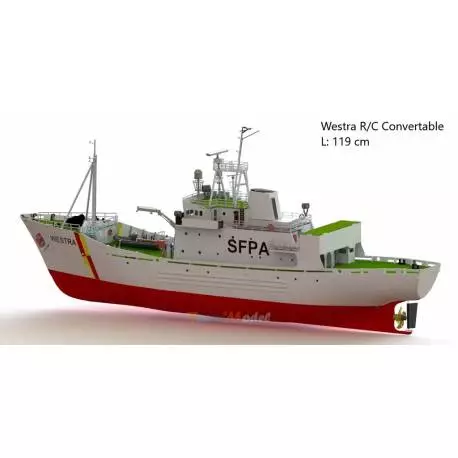 1/50 FPV WESTRA Navire Ecossais de surveillance des pêches.