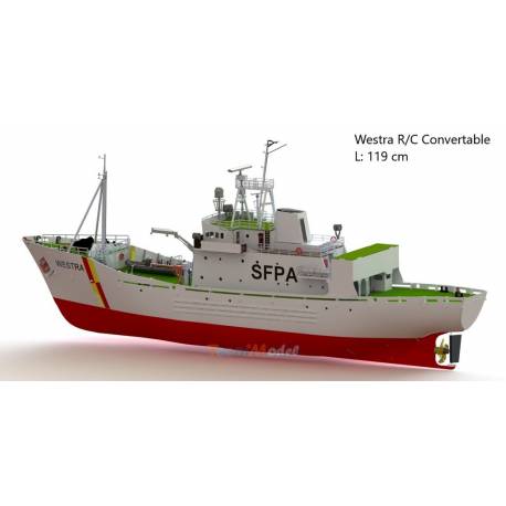 Scottish FPV fisheries surveillance vessel WESTRA 1/50 all-wood kit