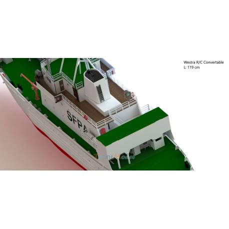Scottish FPV fisheries surveillance vessel WESTRA 1/50 all-wood kit