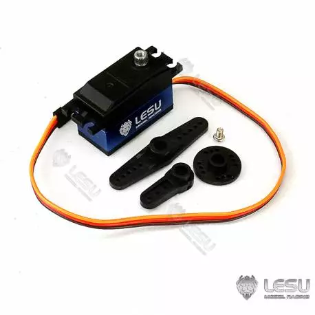Low-profile digital servo with metal gears 10kg/7,2V - LESU SERVO 14KG