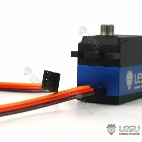 Low-profile digital servo with metal gears 10kg/7,2V - LESU SERVO 14KG