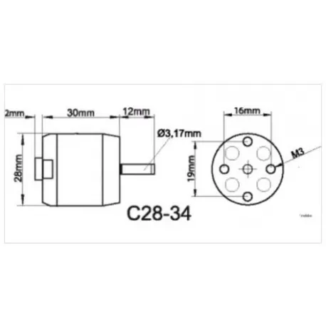 Moteur Brushless ROXXY Outrunner C28-34-750kV
