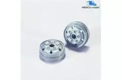 2 Grey wheels for Wedico low-loader - Wedico 747