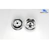 Pair of chrome-plated plastic wheels for truck or trailer - Wedico 145
