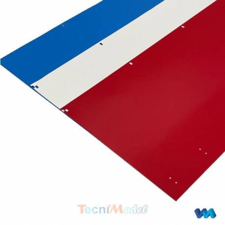 Set of 2 white curtains for a Carson curtain side trailer - Veroma 18360