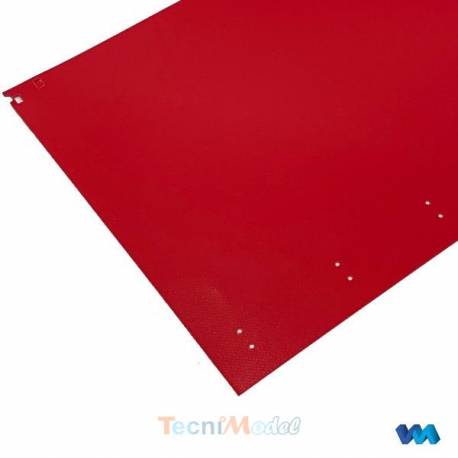 Set of 2 red curtains for a Carson curtain side trailer - Veroma 18361