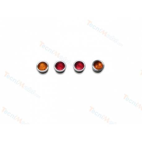 4 Feux ronds Ø11mm en aluminium - Thicon Models 2326-W