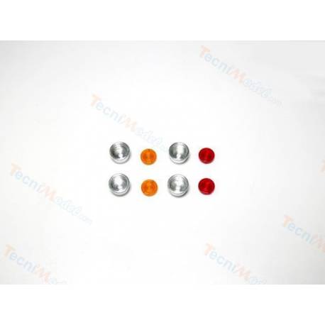 4 Feux ronds Ø11mm en aluminium - Thicon Models 2326-W