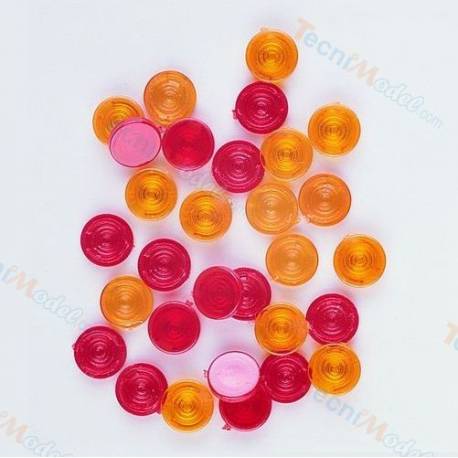 Lot de vitrages de feux rouge et orange - WEDICO 148