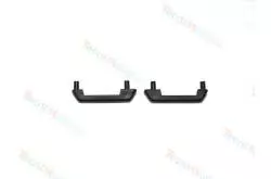 2 Black plastic handles