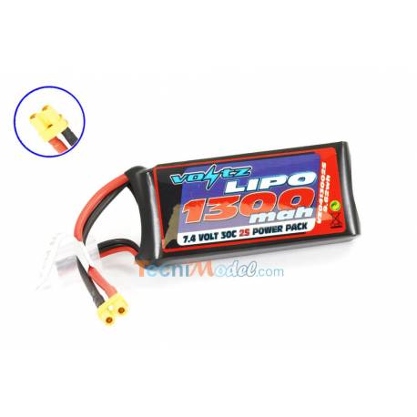 LIPO VOLTZ 1300mAh 2S 7.4V battery - VZ0413002SXT30