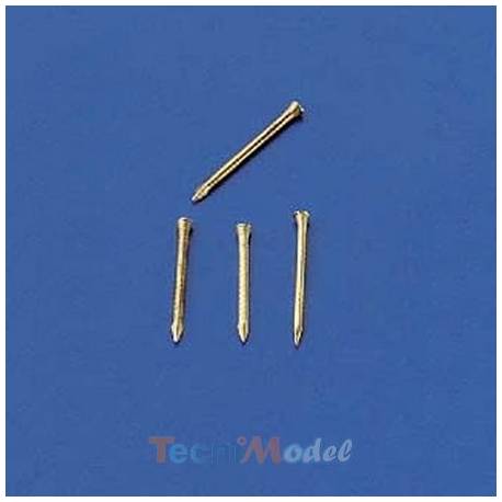 Clous en laiton Ø0.7 x 12mm, sachet de 100 clous - Krick 60949