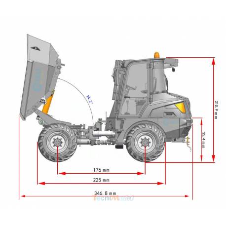 6MDX Mini Dumper 1/14 radio-controlled Kit by LESU