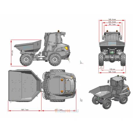 6MDX Mini Dumper 1/14 radio-controlled Kit by LESU