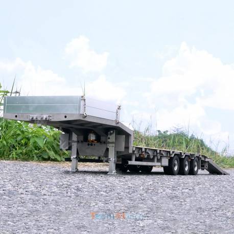 LESU 1/14 3-axle low loader semi-trailer with hydraulic ramps - LESU LS-A0020
