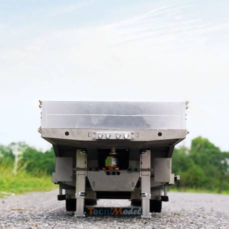 LESU 1/14 3-axle low loader semi-trailer with hydraulic ramps - LESU LS-A0020