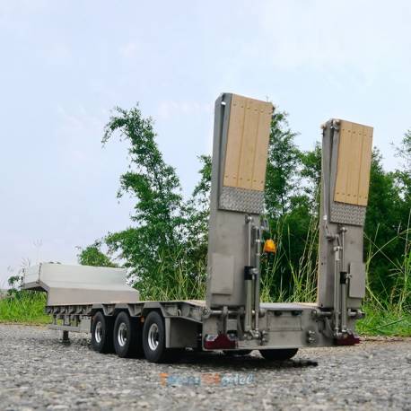 LESU 1/14 3-axle low loader semi-trailer with hydraulic ramps - LESU LS-A0020