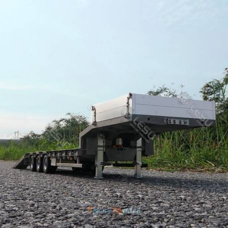 LESU 1/14 3-axle low loader semi-trailer with hydraulic ramps - LESU LS-A0020