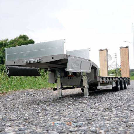 LESU 1/14 3-axle low loader semi-trailer with hydraulic ramps - LESU LS-A0020