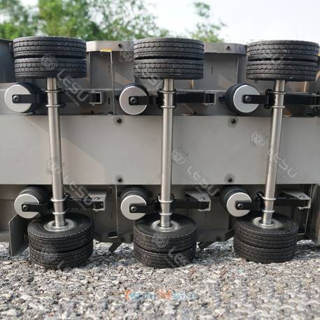 LESU 1/14 3-axle low loader semi-trailer with hydraulic ramps - LESU LS-A0020