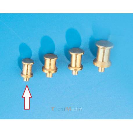 Package of 10 brass finished bollards. 3x5mm.