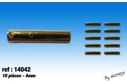 10 Gold connectors Ø 4mm female A2Pro 14042