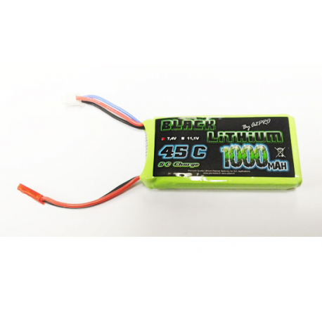 Black Lithium 1000mAh 45C 2S (55g) - Pro-Tronik 9100321