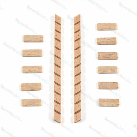 1 Escalier bois 12 x 67mm