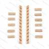 1 Escalier bois 12 x 67mm