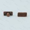 2 Bittes simple Ø3.8 x 5mm en métal couleur bronze
