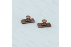 2 Bittes simple Ø3.8 x 5mm en métal couleur bronze