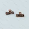 2 Bittes simple Ø3.8 x 5mm en métal couleur bronze