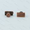 2 Bittes simple Ø5.6 x 8.5mm en métal couleur bronze
