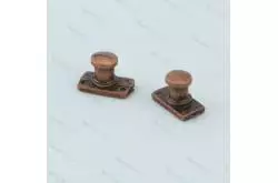 2 Bittes Ø5.6 x 8.5mm en métal couleur bronze AMATI 4909/04