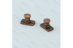 2 Bittes simple Ø5.6 x 8.5mm en métal couleur bronze